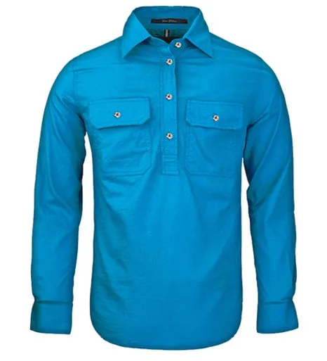 Ritemate Womens Closed Front Long Sleeve Shirt - 10 Colours