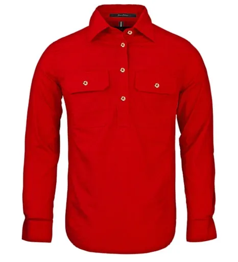 Ritemate Womens Closed Front Long Sleeve Shirt - 10 Colours