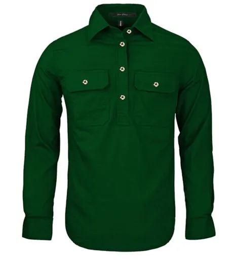 Ritemate Womens Closed Front Long Sleeve Shirt - 10 Colours