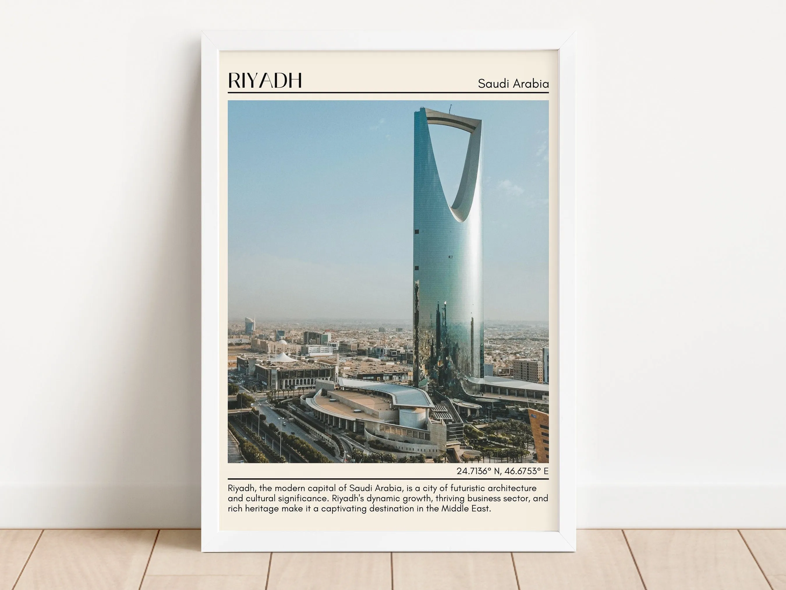Riyadh Minimal Wall Art, Saudi Arabia