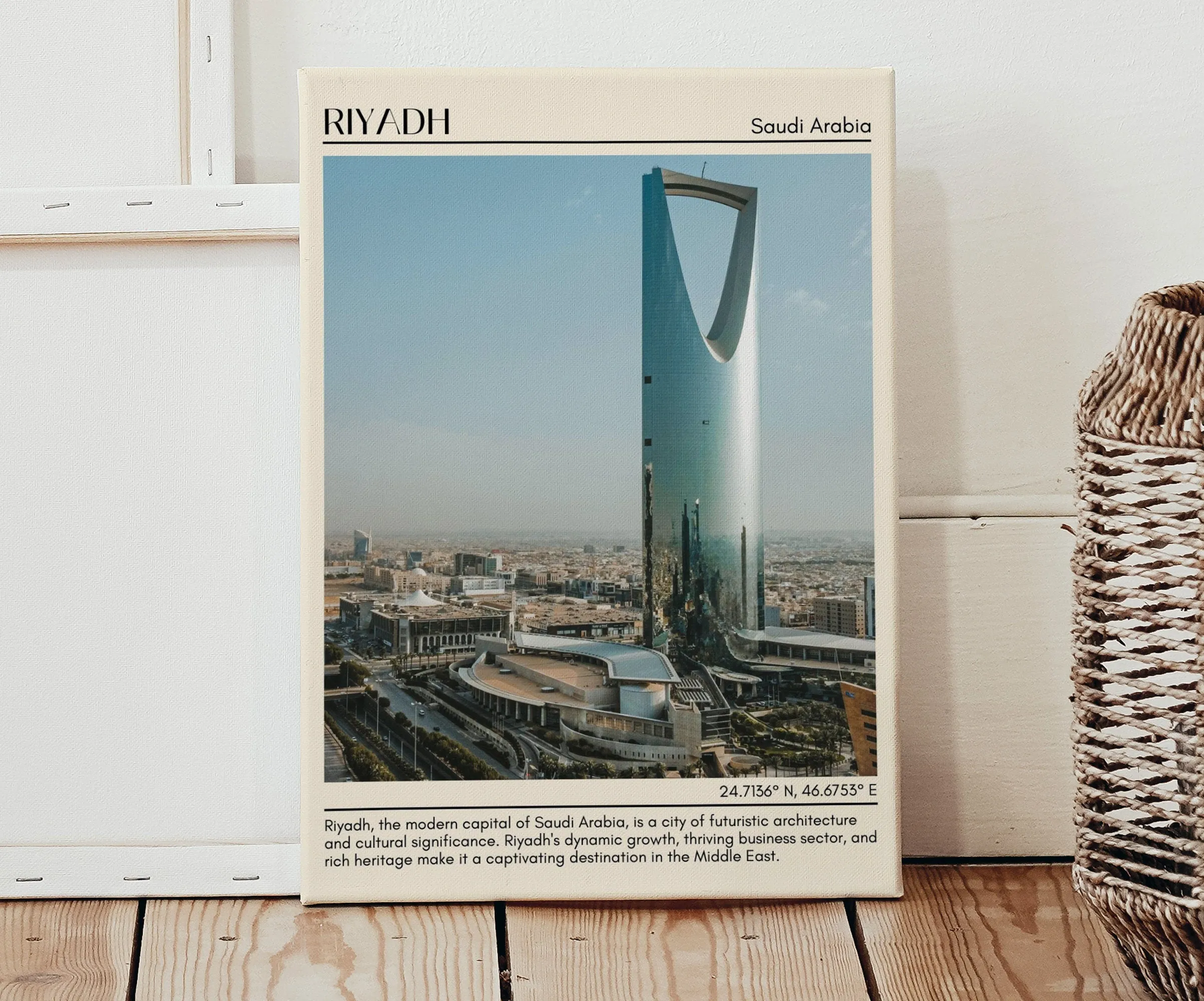 Riyadh Minimal Wall Art, Saudi Arabia