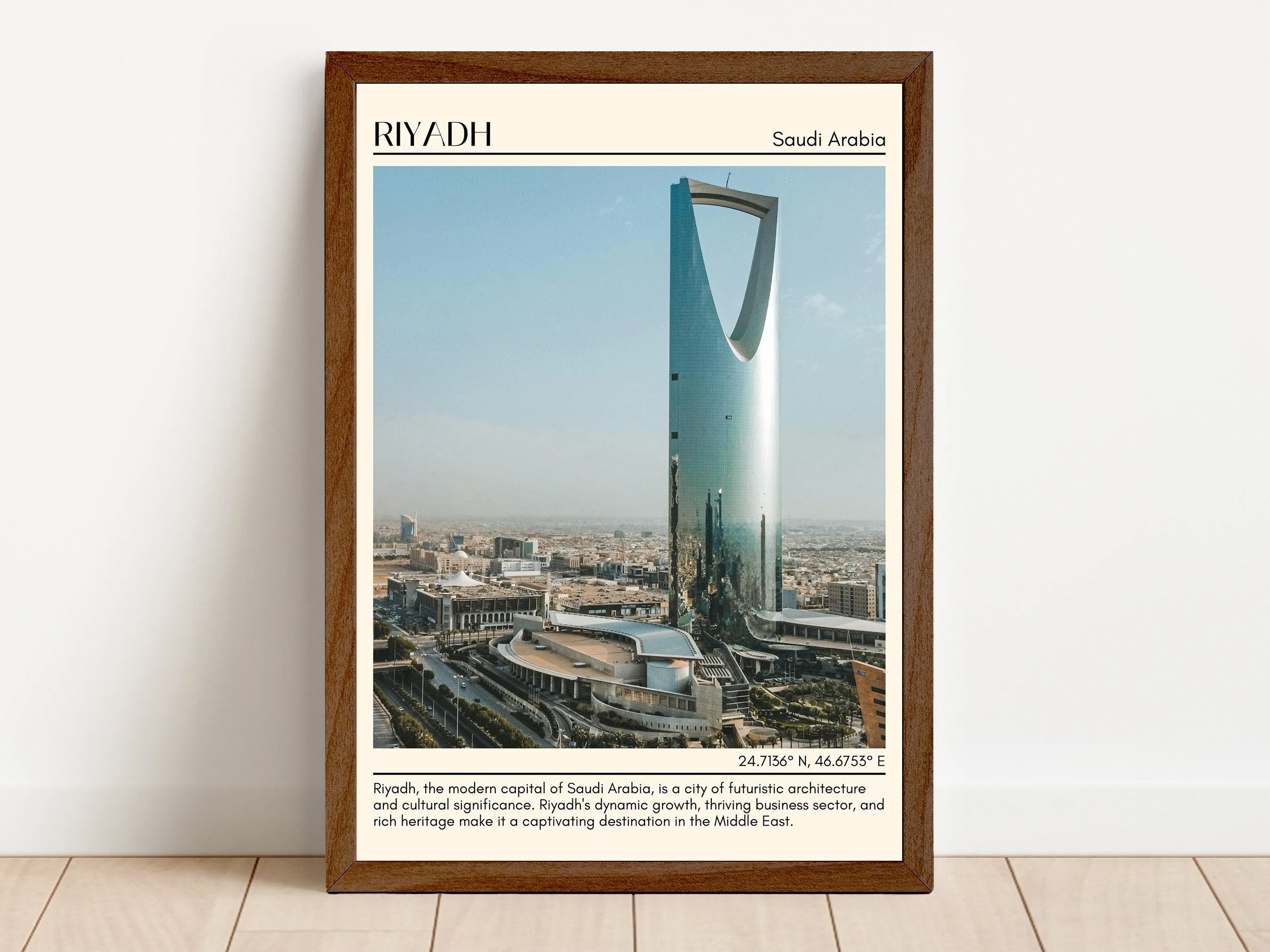 Riyadh Minimal Wall Art, Saudi Arabia
