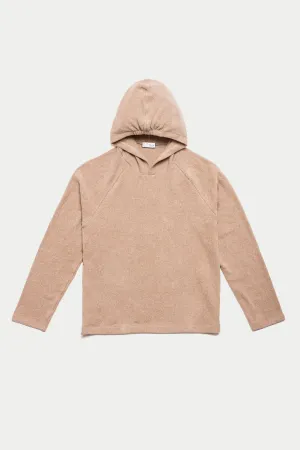 Rocco Brushed Cotton Hoodie Beige