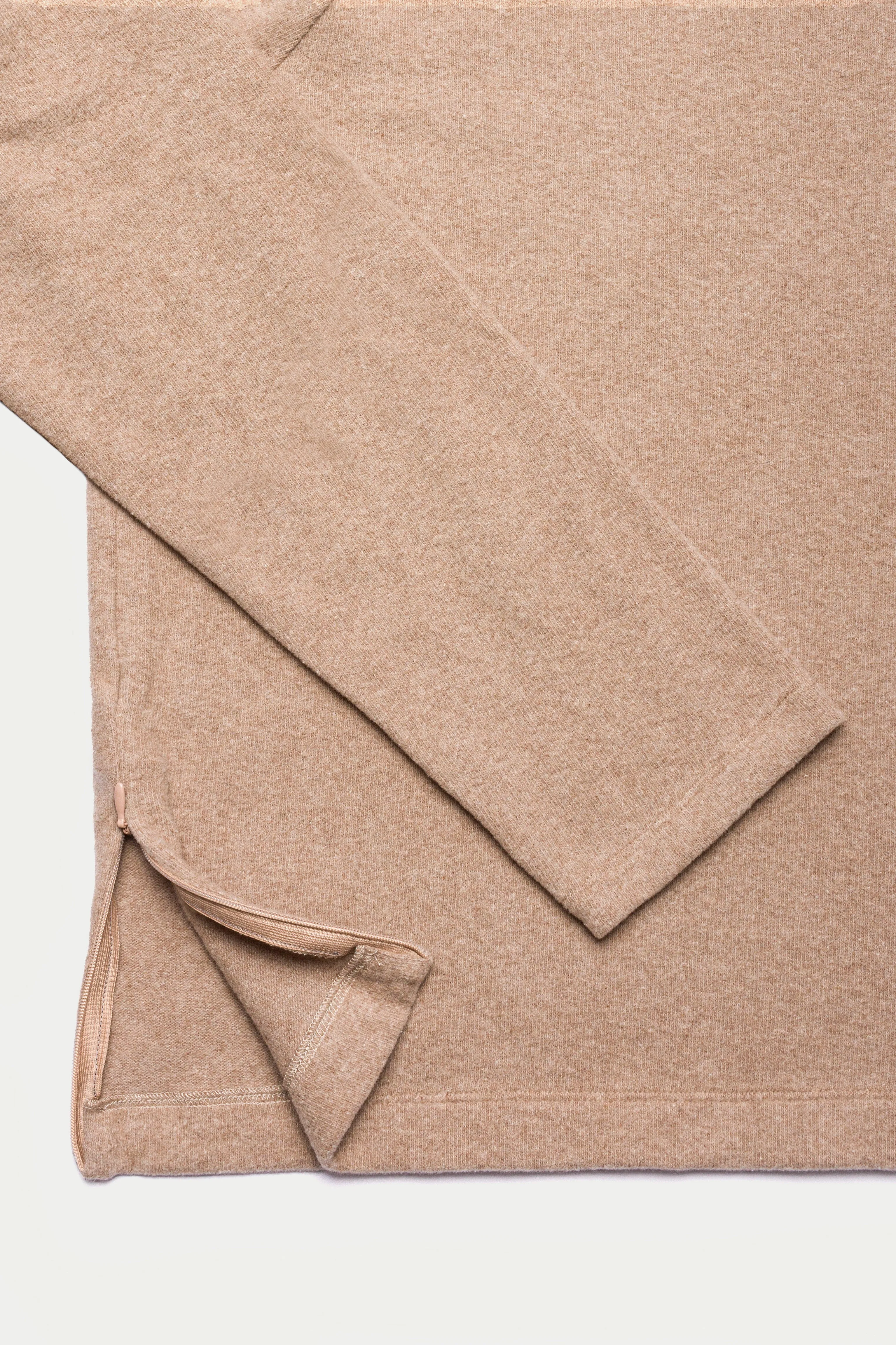 Rocco Brushed Cotton Hoodie Beige