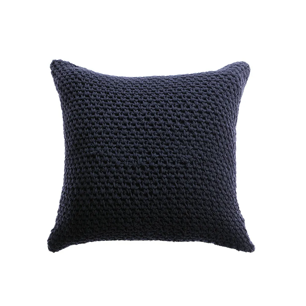 Roma Cotton Pillow - Black