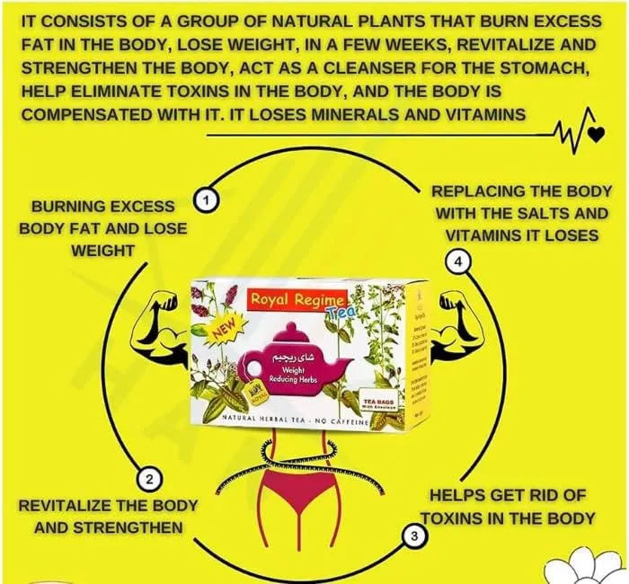 Royal Regime Weight Loss Diet Slimming 50 Tea Bags