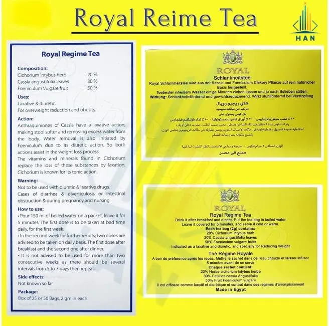 Royal Regime Weight Loss Diet Slimming 50 Tea Bags