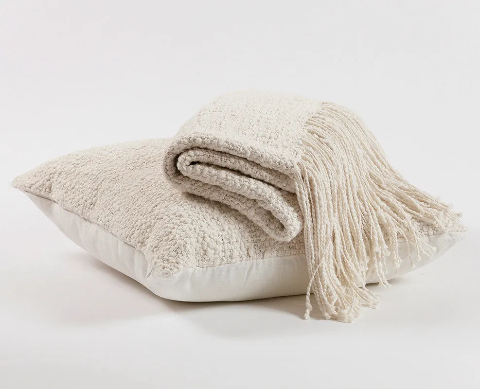 Rustic Cotton Lumbar Pillow