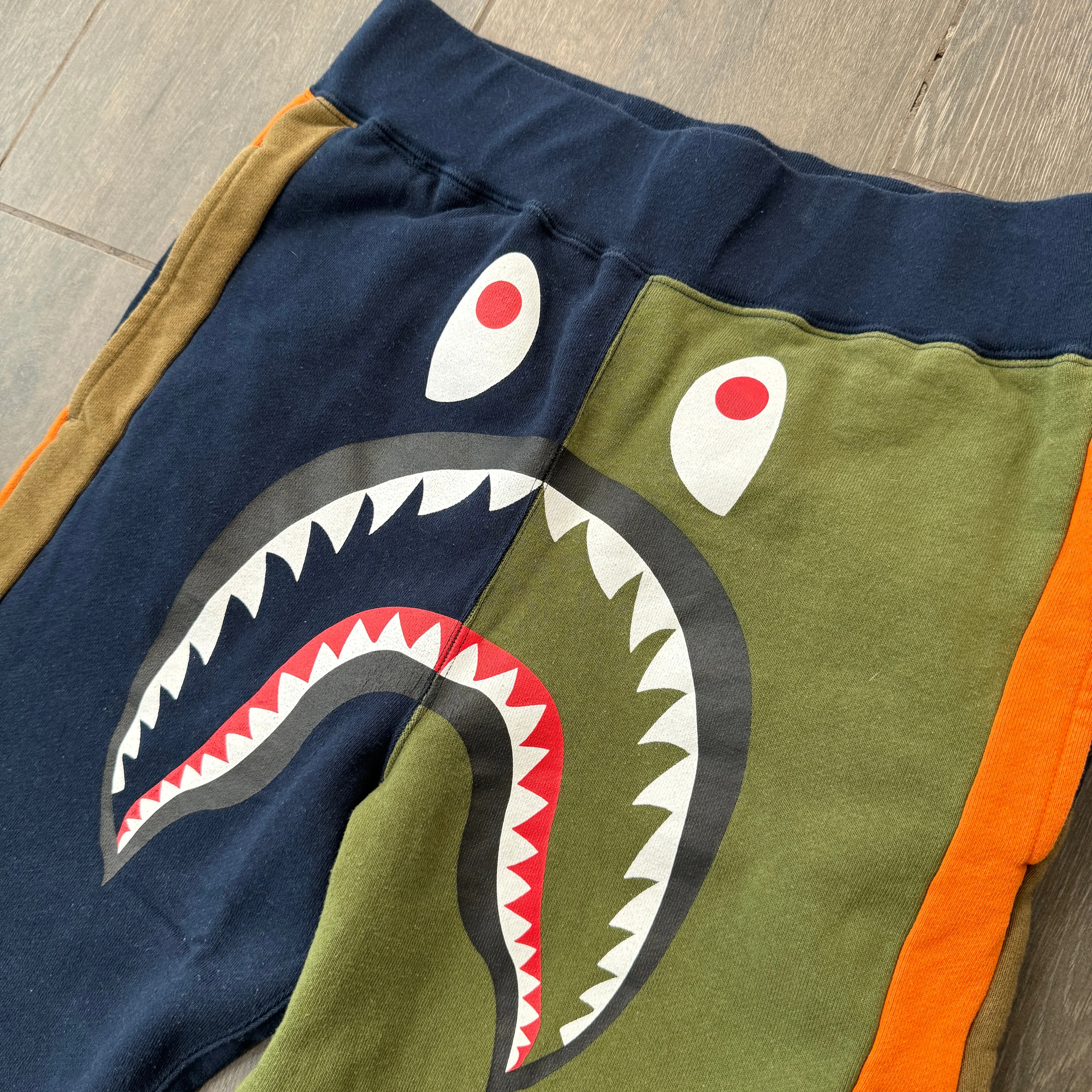 [S] Bape Colorblock Shark Sweatpants