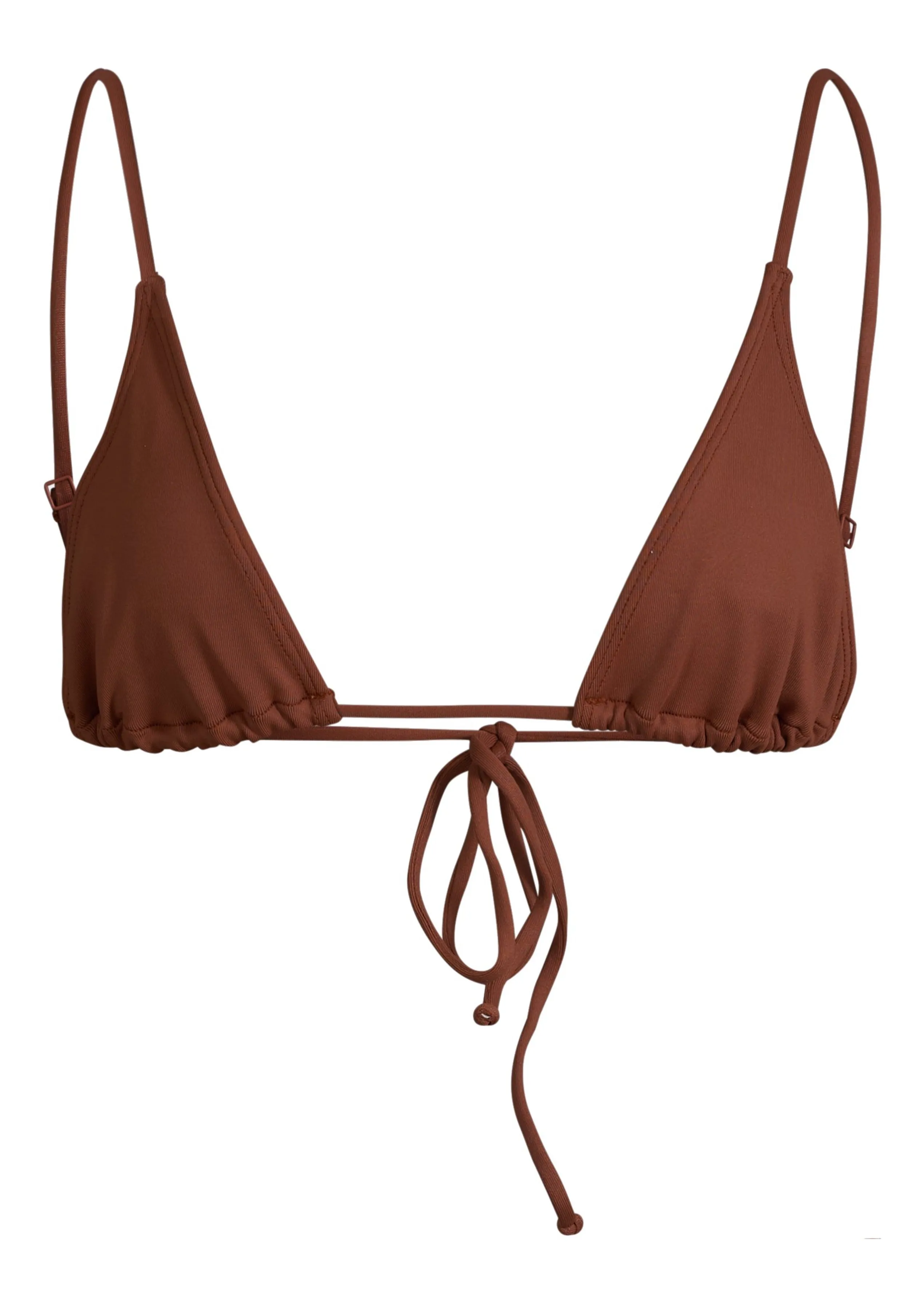 SACRED TIE BACK TASSEL BIKINI TOP - Skinny Dip Brown