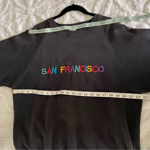 San Francisco Vintage HRLA rainbow embroidered sweatshirt made in USA