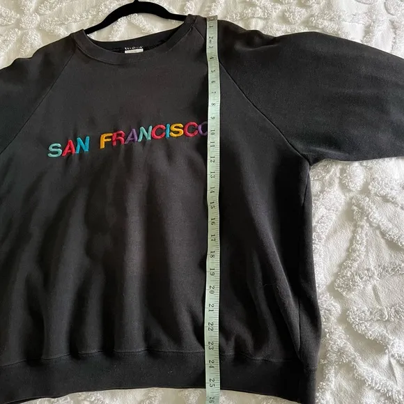San Francisco Vintage HRLA rainbow embroidered sweatshirt made in USA