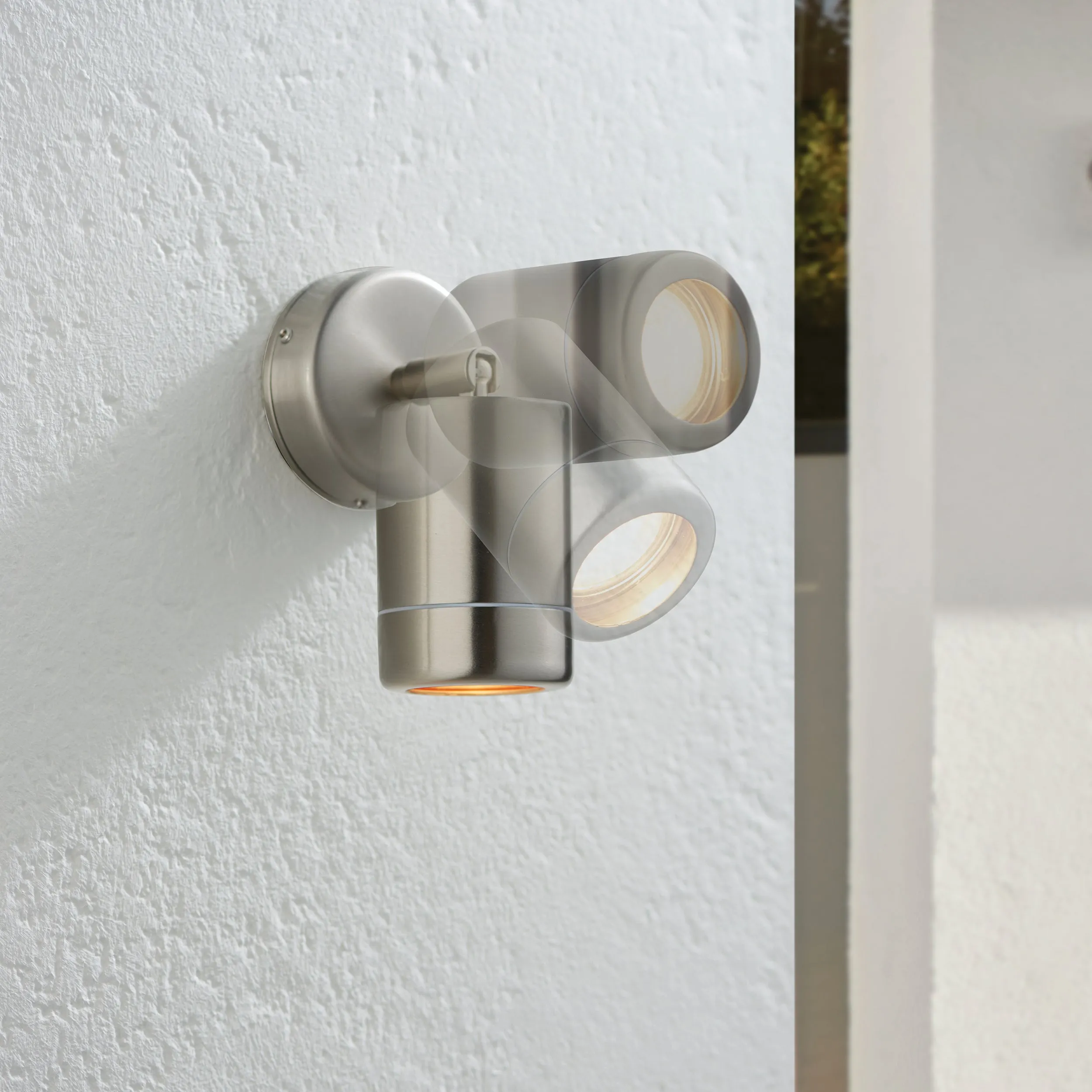 Saxby 14017 Atlantis 1lt Spot IP65 7W Marine grade brushed stainless steel & clear glass 7W LED GU10 (Required)