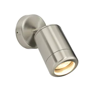 Saxby 14017 Atlantis 1lt Spot IP65 7W Marine grade brushed stainless steel & clear glass 7W LED GU10 (Required)