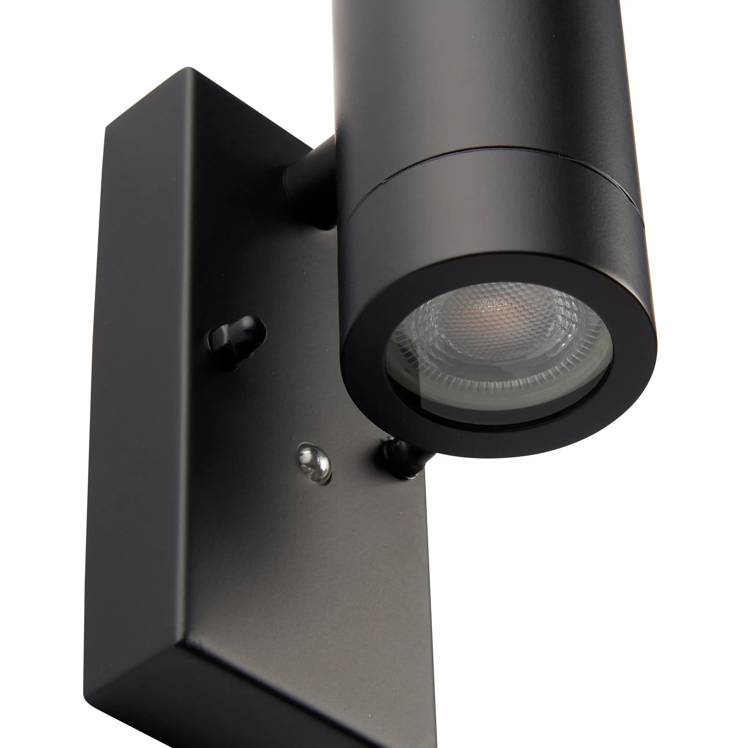 Saxby 95555 Palin photocell IP44 7W Matt black paint & clear glass 2 x 7W LED GU10 (Required)