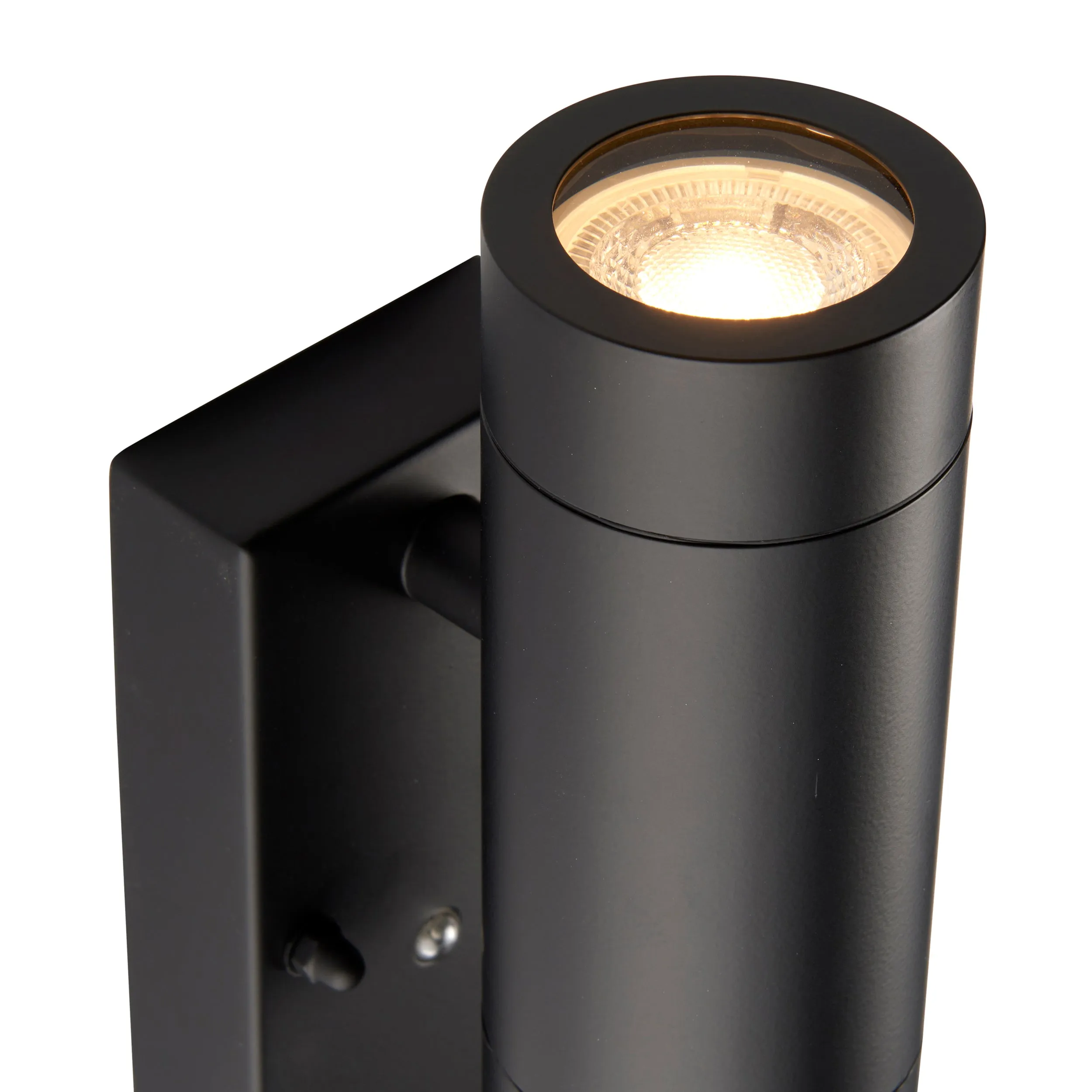 Saxby 95555 Palin photocell IP44 7W Matt black paint & clear glass 2 x 7W LED GU10 (Required)
