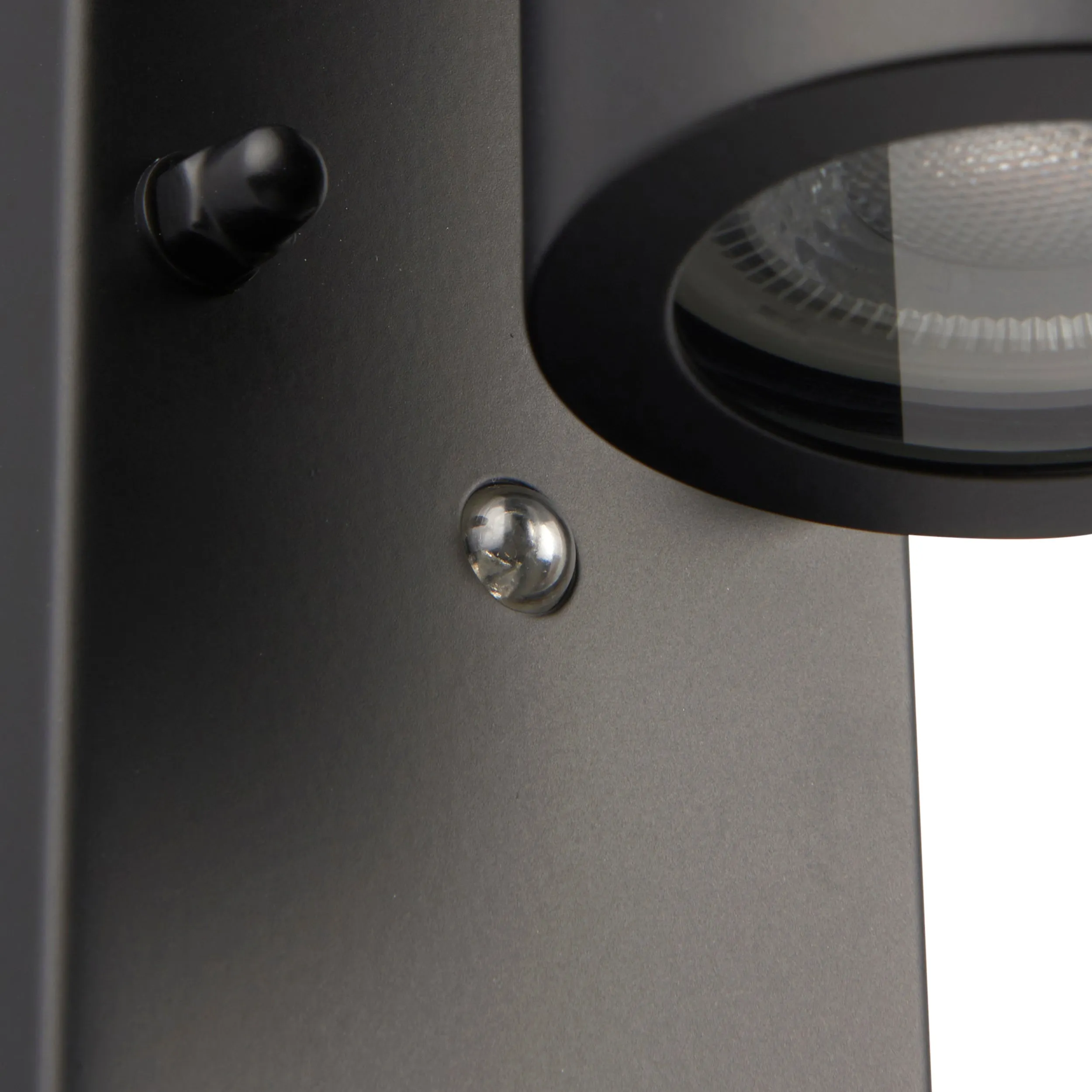 Saxby 95555 Palin photocell IP44 7W Matt black paint & clear glass 2 x 7W LED GU10 (Required)