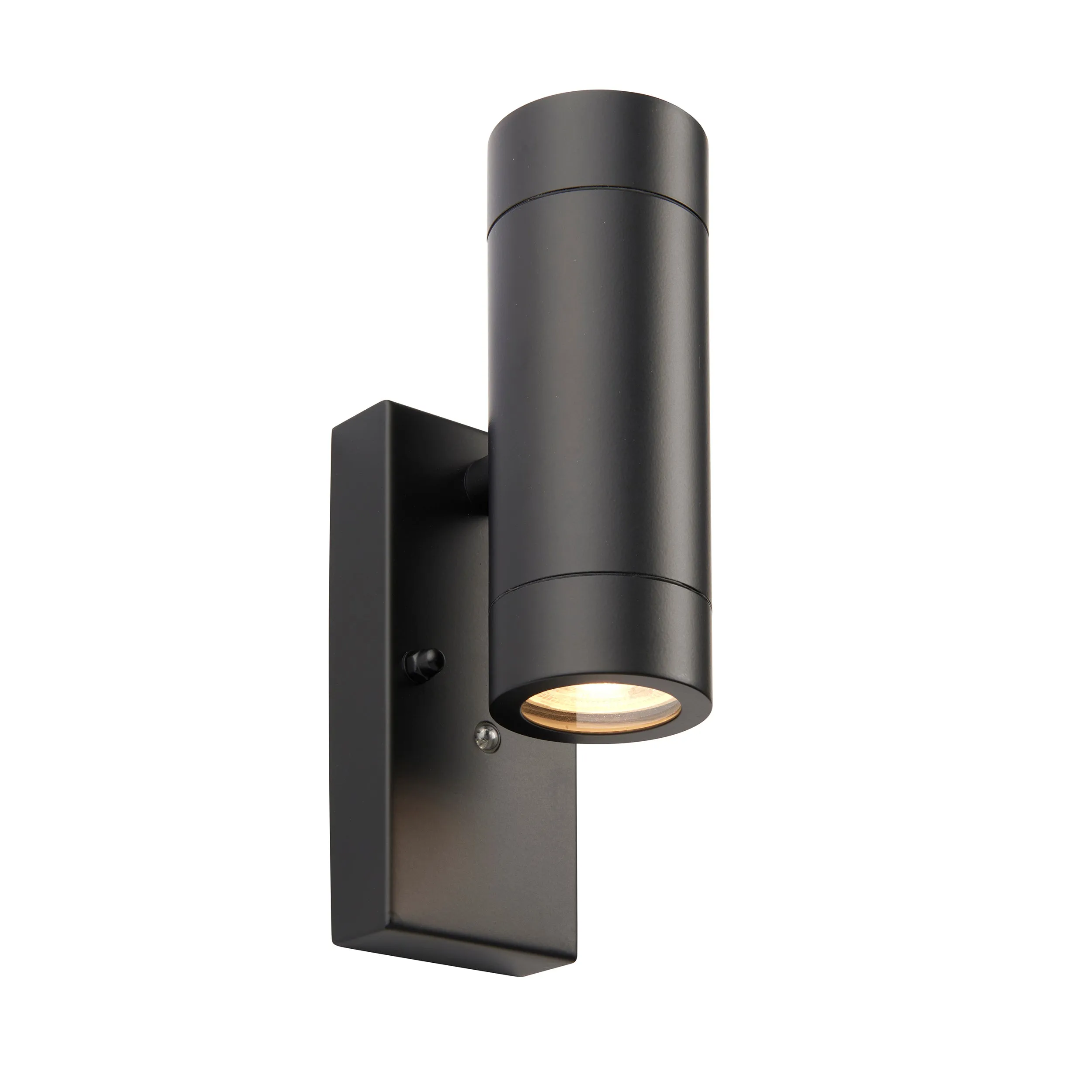 Saxby 95555 Palin photocell IP44 7W Matt black paint & clear glass 2 x 7W LED GU10 (Required)