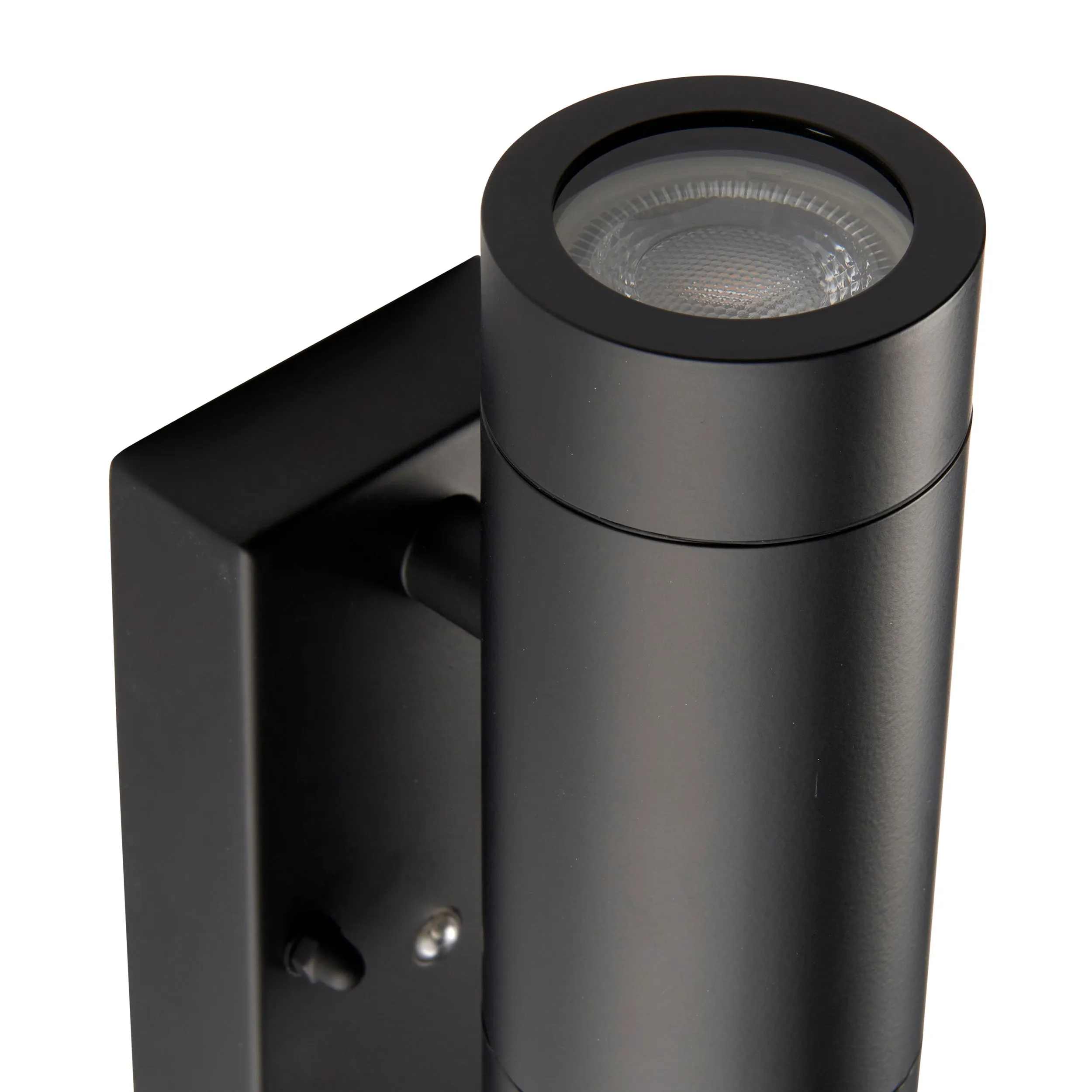Saxby 95555 Palin photocell IP44 7W Matt black paint & clear glass 2 x 7W LED GU10 (Required)