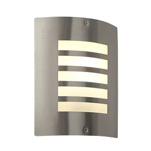 Saxby ST031F Bianco 1lt wall IP44 10W Brushed stainless steel & opal pc 10W LED E27 (Required)