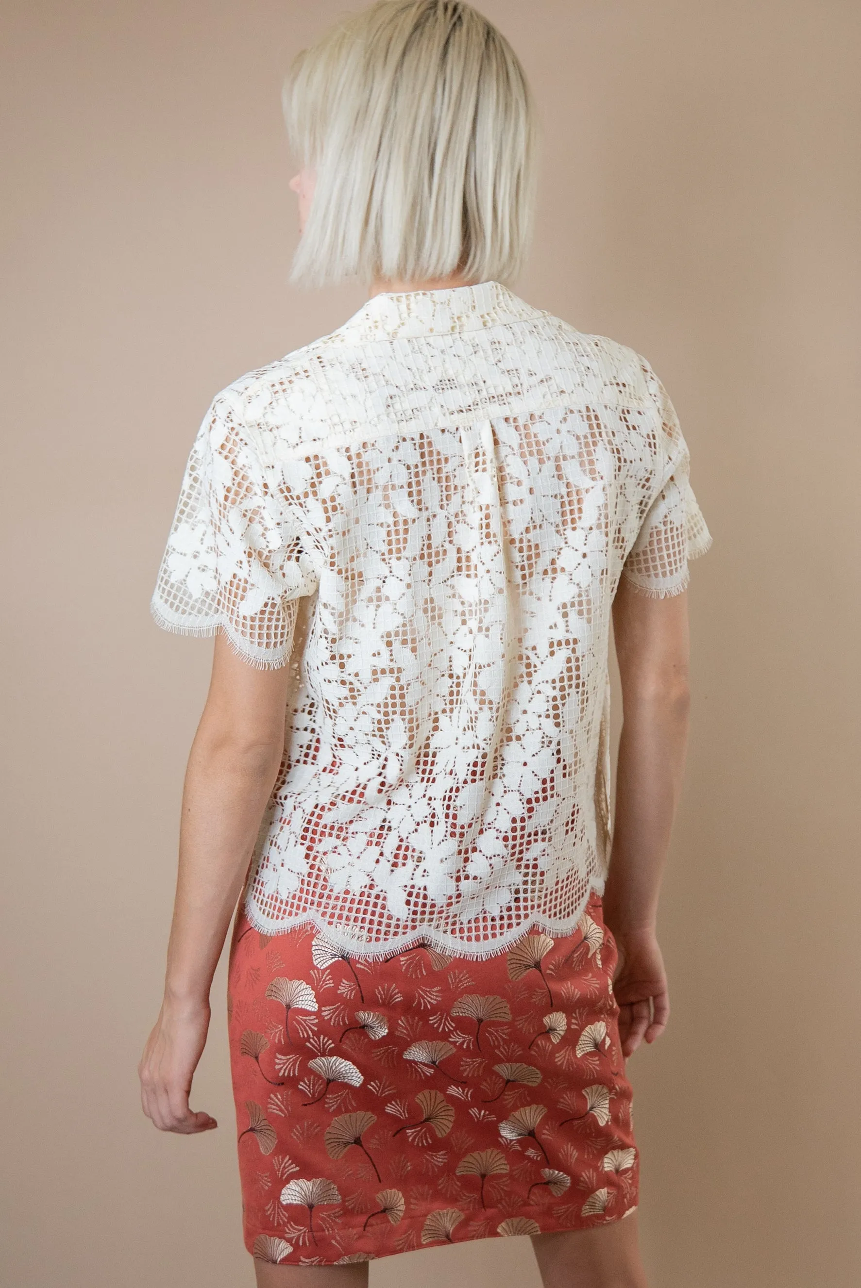 Scallop Lace Laguna Lounge Shirt