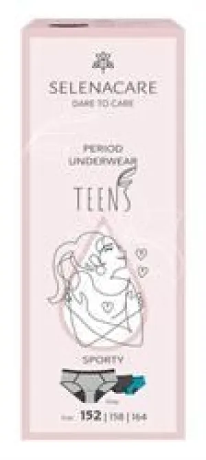 Selenacare | TEENS period panties Sporty Grey Size 152 | 1 box