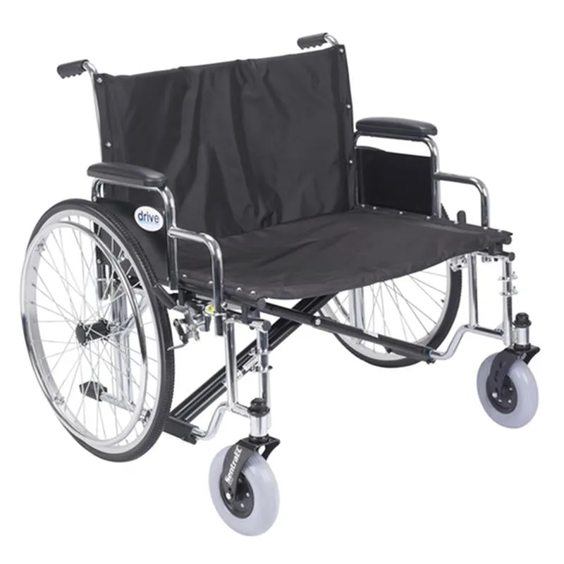 Sentra EC Heavy Duty Extra Wide Wheelchair, Detachable Desk Arms, 30" Seat - 1 Each