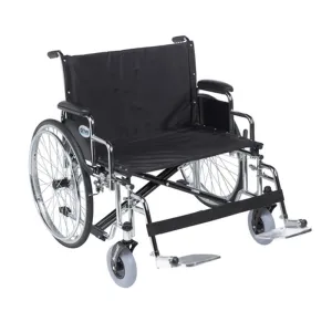 Sentra EC Heavy Duty Extra Wide Wheelchair, Detachable Desk Arms, Swing away Footrests, 28" Seat - 1 Each
