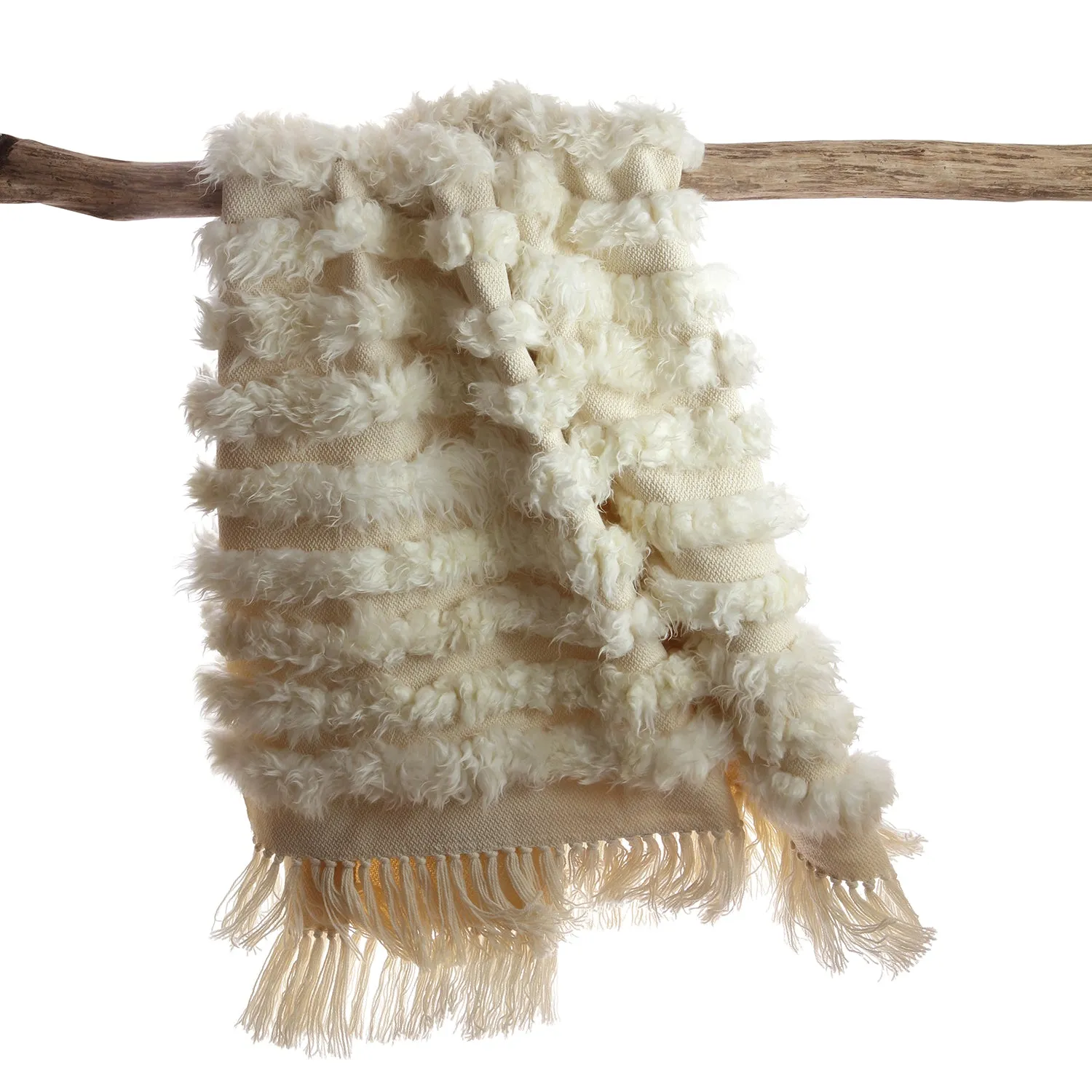 Sheepskin Throw - Full Striped Lambskin Throw