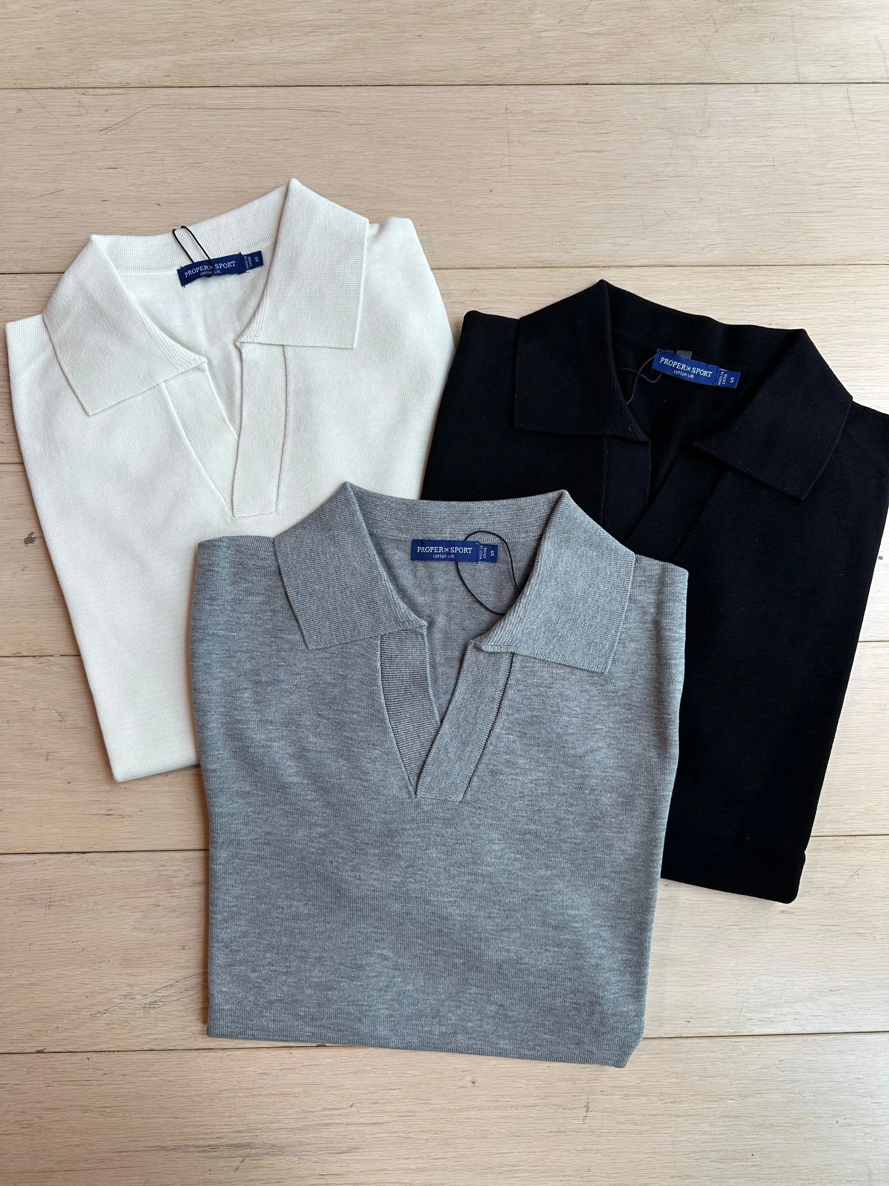 Short Sleeve Knit Polo