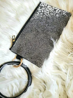 Silver Bling Hand Wristlet