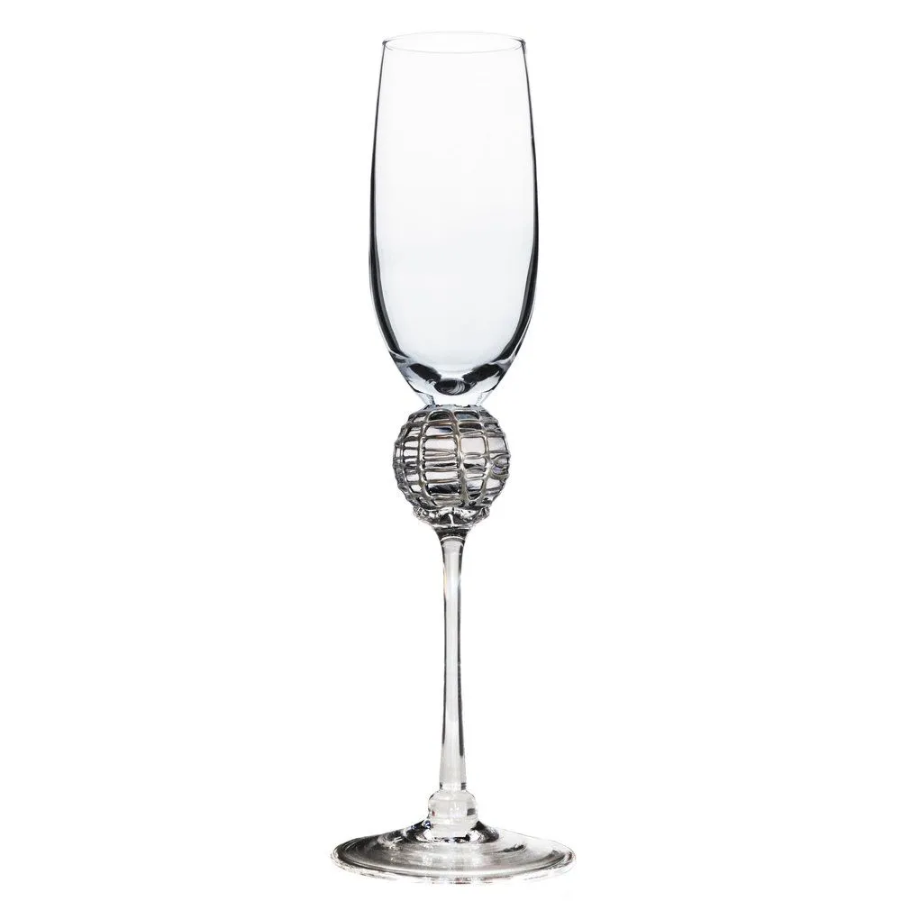 Silver Latitude Champagne Flute