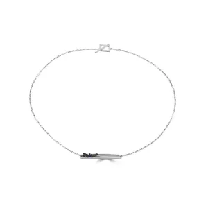 Silver Three Stone Necklace