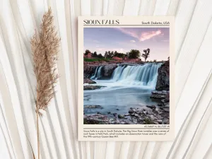 Sioux Falls Minimal Wall Art, South Dakota, USA