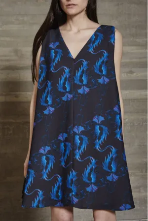 Sleeveless V-Neck Veil Dress