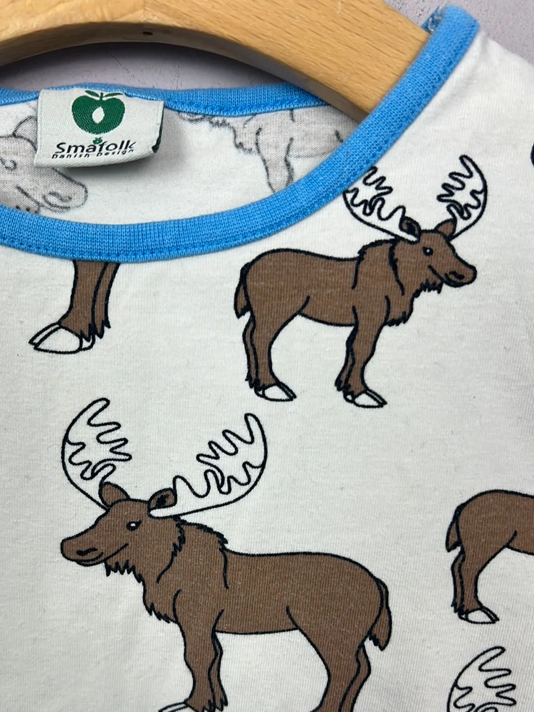 Smafolk Cream Moose Long sleeve t-shirt 5-6y