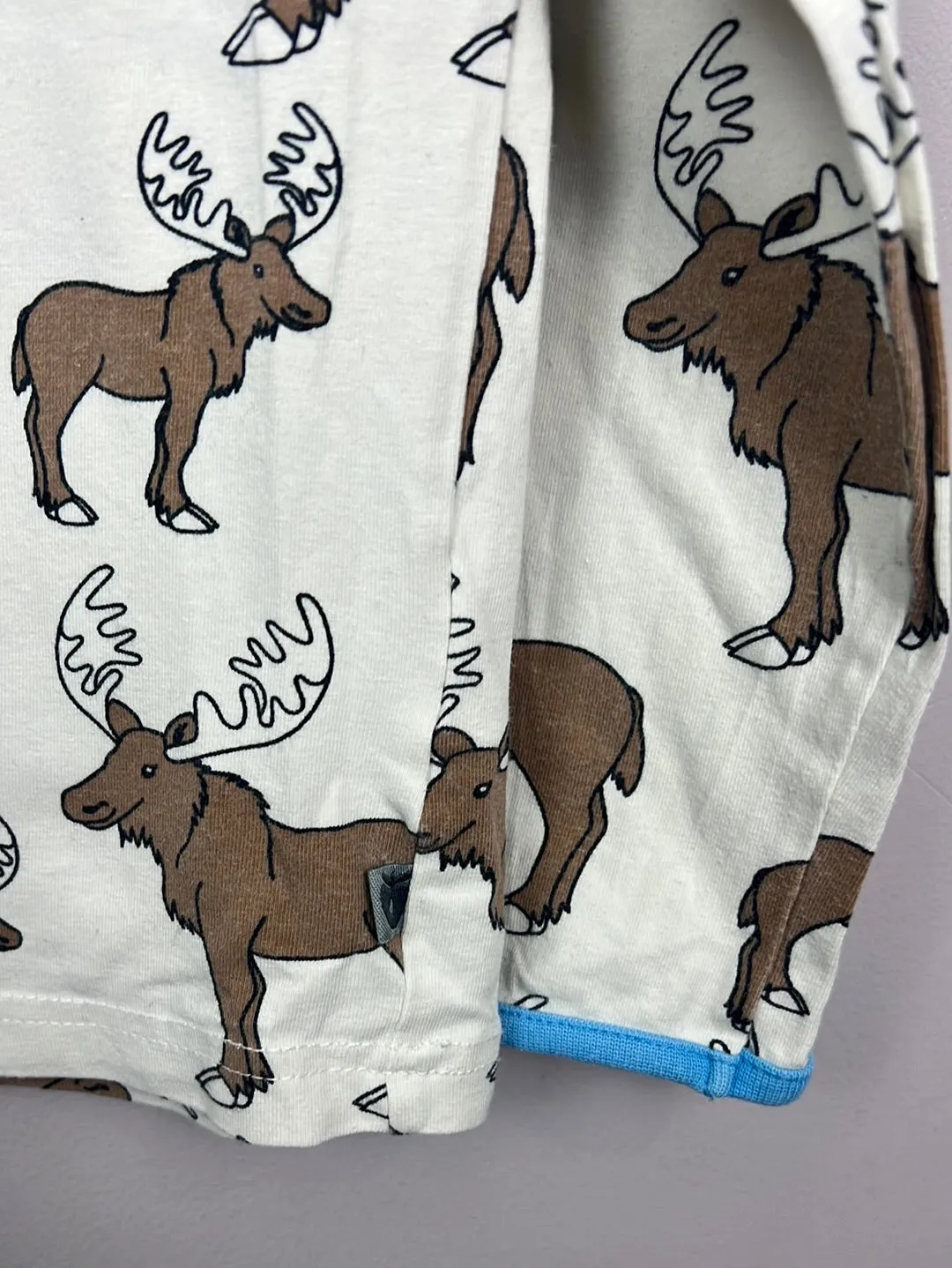 Smafolk Cream Moose Long sleeve t-shirt 5-6y