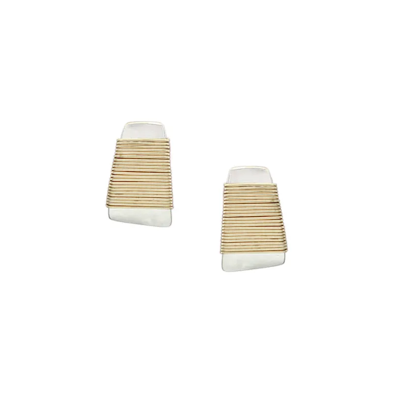 Small Wire Wrapped Taper Clip Earring