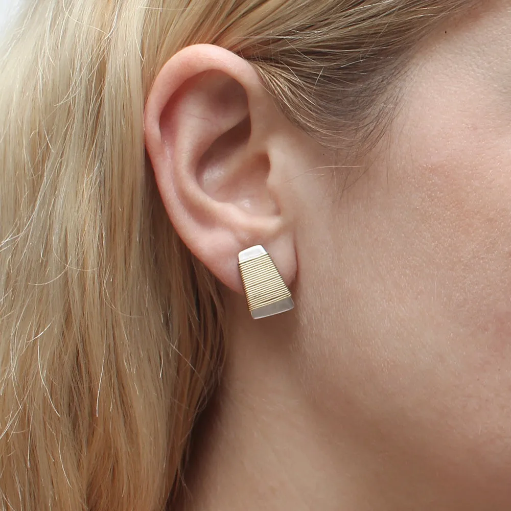 Small Wire Wrapped Taper Clip Earring