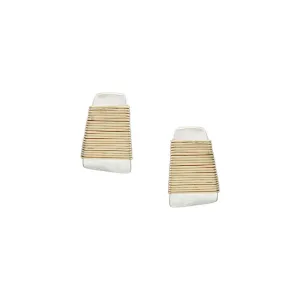 Small Wire Wrapped Taper Clip Earring