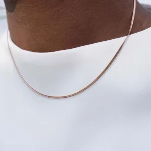 Snake Chain Necklace - Rose Gold