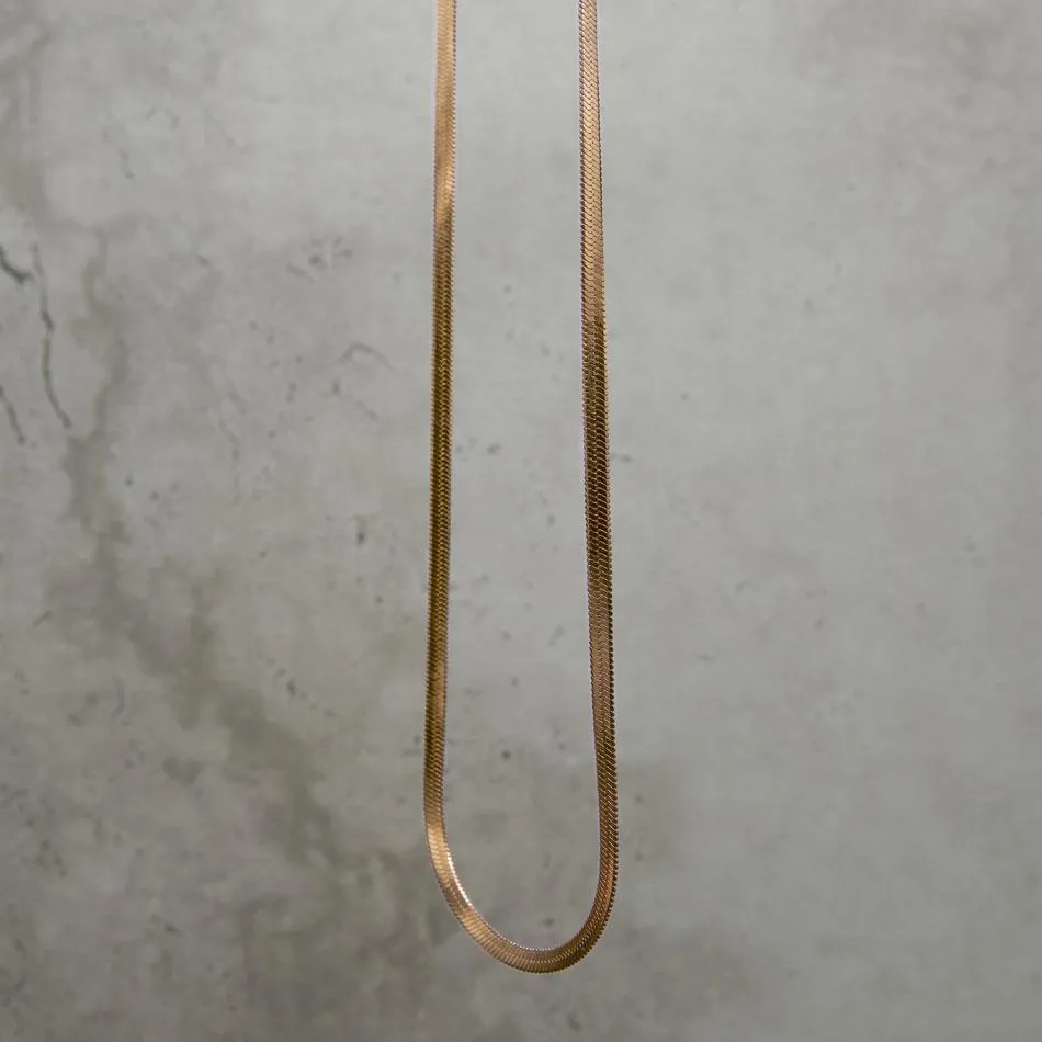 Snake Chain Necklace - Rose Gold