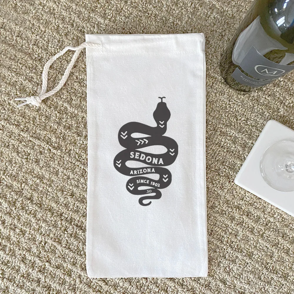 Snake Silhouette Custom - Canvas Wine Bag