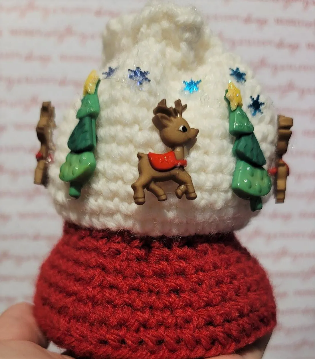 Snow Globe Gift Bag Crochet Pattern