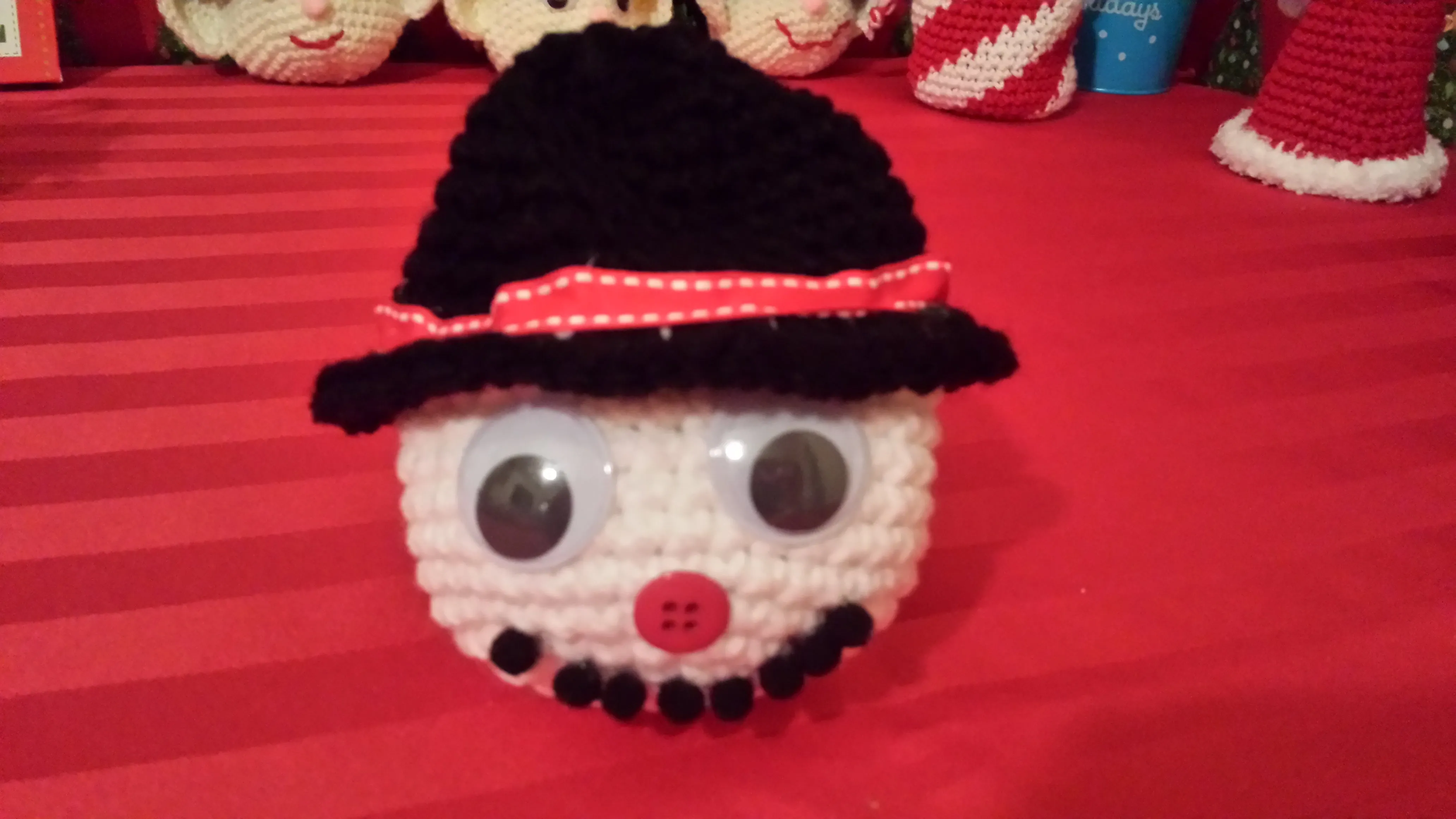 Snowman Gift Bag Crochet Pattern in PDF Format