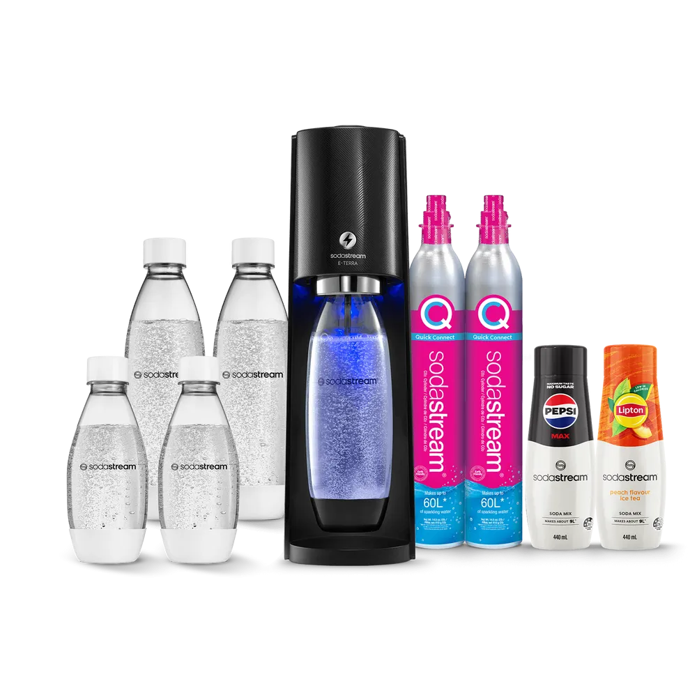 SodaStream "E-Terra" Electric Spirit One Touch Sparkling Drinks Water Maker- Fizzy Drinks