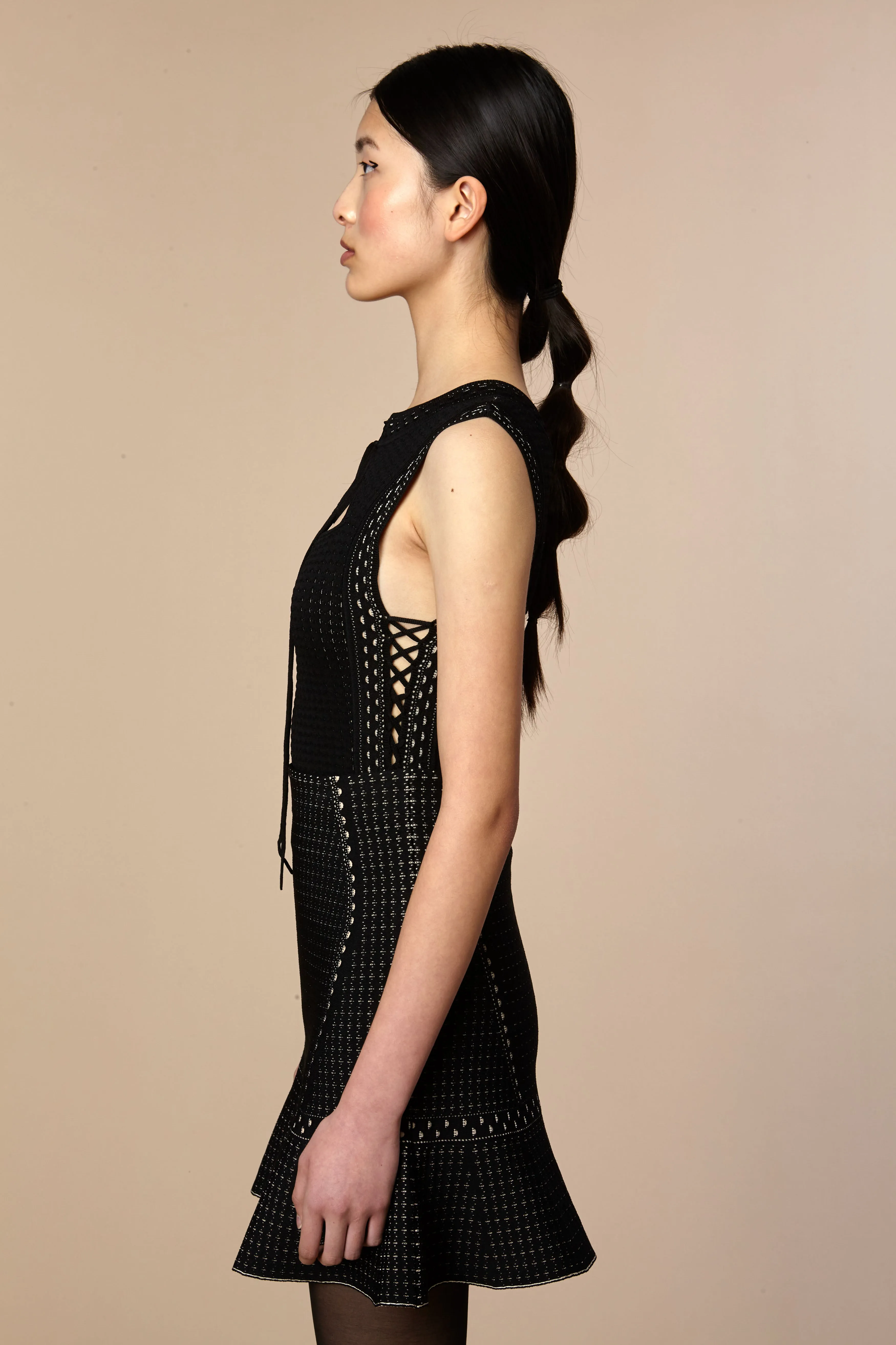 Sophia Fit & Flare Skirt in Black