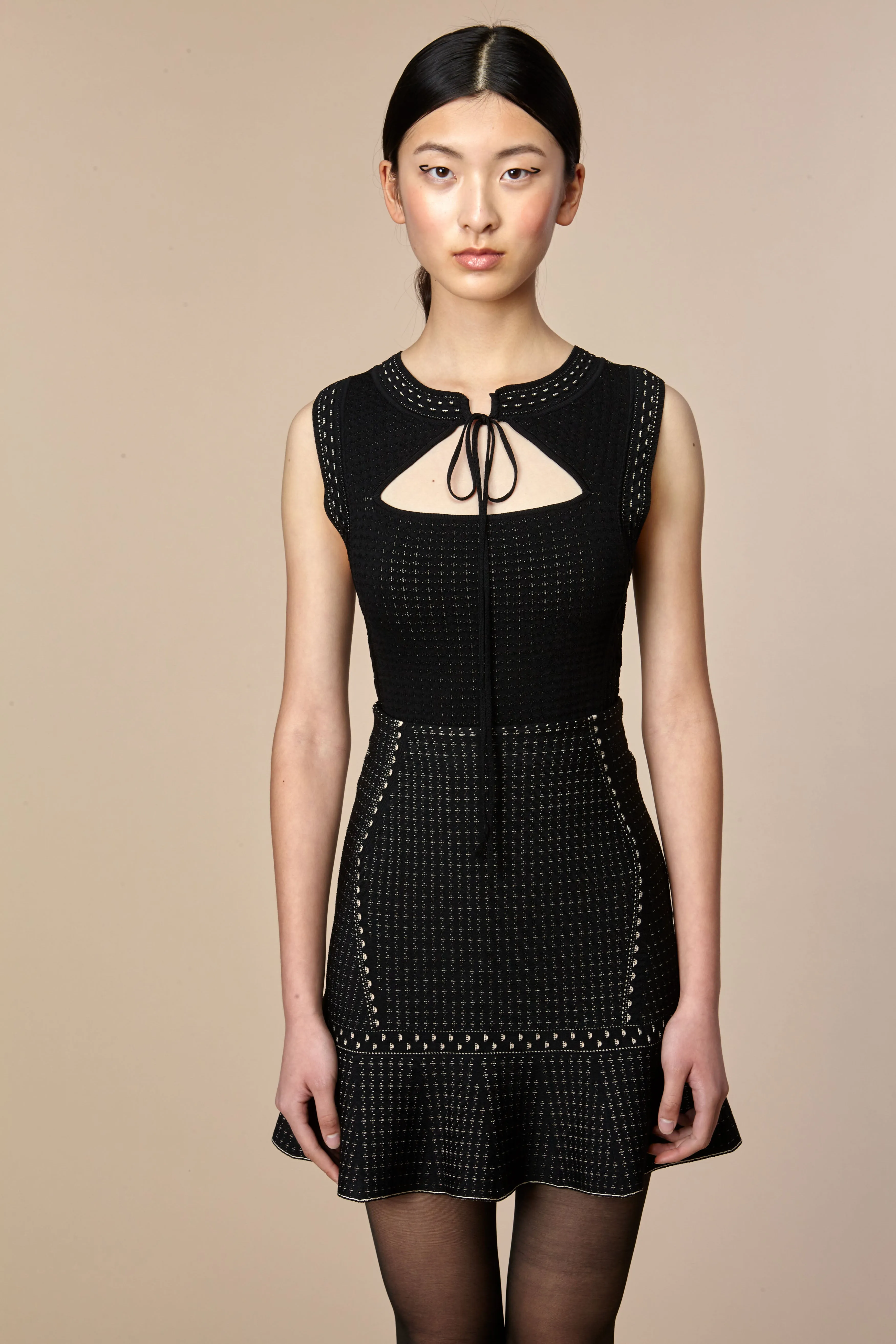 Sophia Fit & Flare Skirt in Black