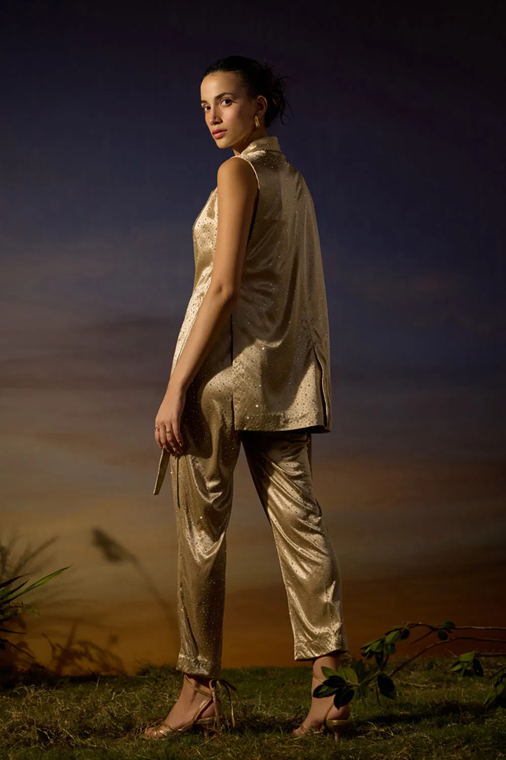 Sparkling Beige Pants