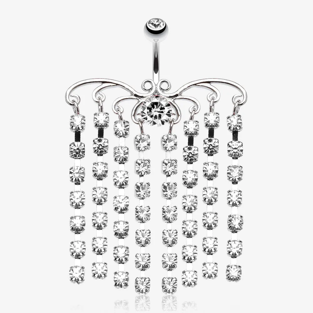 Sparkling Curtain Chandelier Belly Ring